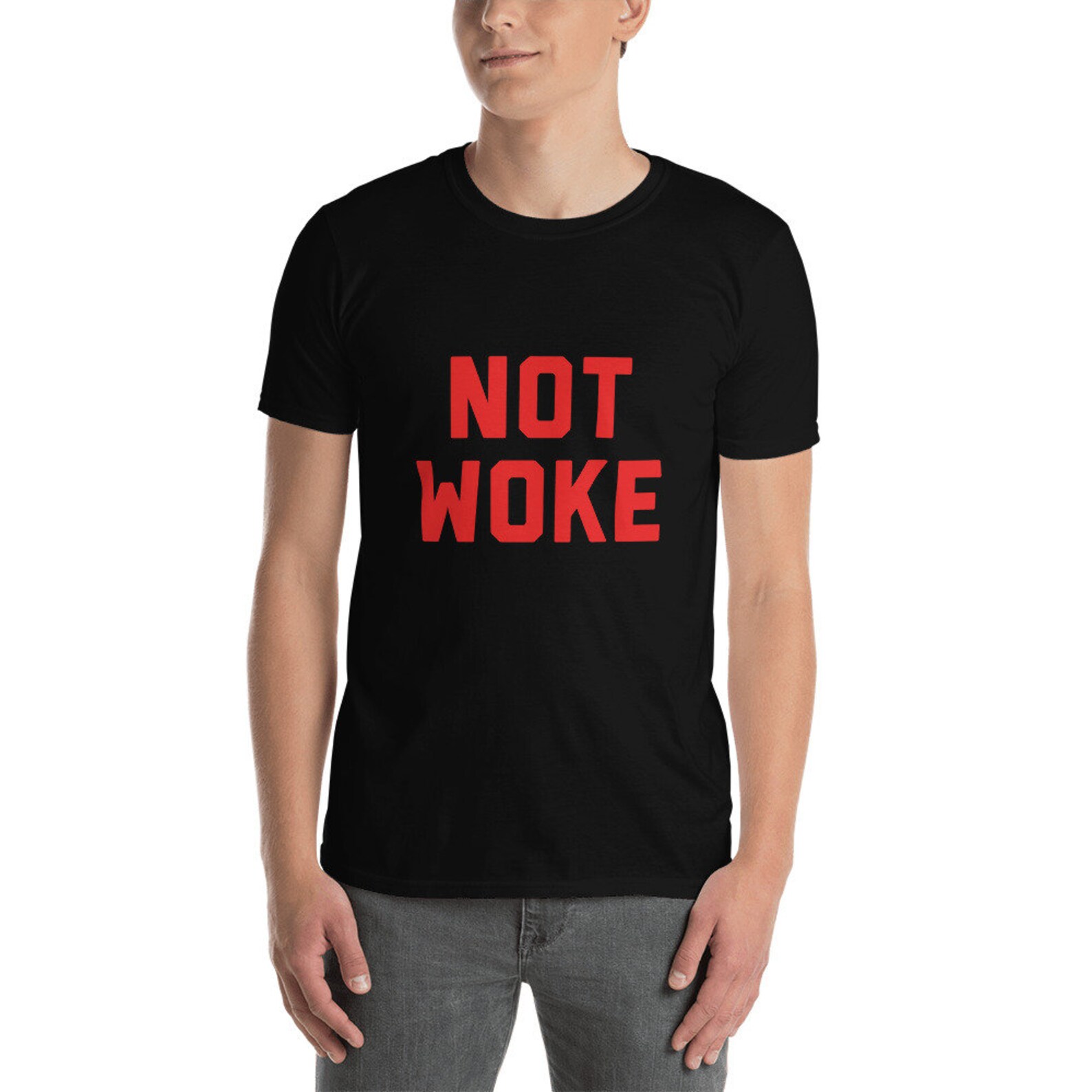 Not Woke Political Tshirt Conservative Tshirt Anti Liberal | Etsy