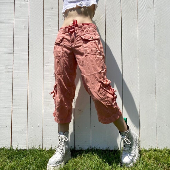 Vintage Lucky Brand Coral Cropped Cargo Pants - image 2