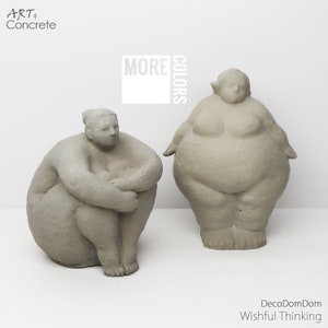 Nordic Fat Lady  Sculpture Set . Figure SET - Raysin - Home Deco