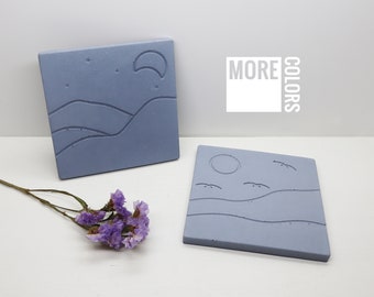 Posavasos Sol y Luna – Posavasos de día y de noche – Decoración Celestial para el Hogar