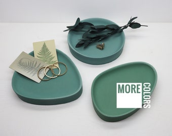 Set of 3 Mini Decorative Plates – Jewellery Dish Set  – Modern Home Decor