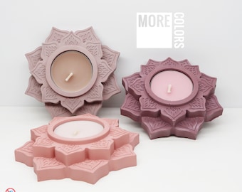 Lotus Inspired Tealight Holder – Floral Candle Holder – Zen Home Decor
