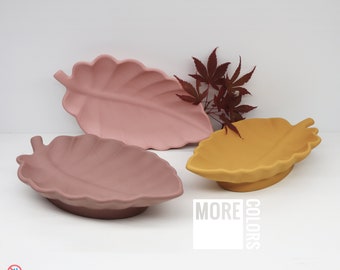 Leaf Shaped Decorative Plate – Minimal Home Decor - Design Jewelry Tray – Botanical Decorative