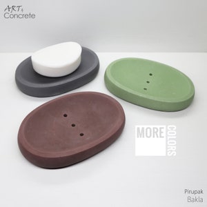 Seifenschale . Soap Dish - Beton . Concrete - Bathroom - Stück . Piece