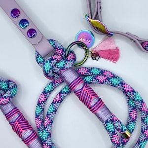 Design Your Own Premium Luxy Paracord Rope Dog Leash With BioThane Handle Option