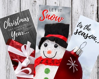 Christmas Bookmarks Printable - Book Lovers Gift/Stocking Stuffer