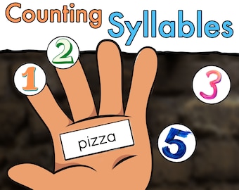 Syllables Flashcard Hands - Counting Syllables - Beginning Reading
