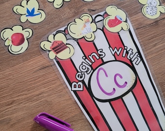 Beginning Sounds Practice - Sorting Puzzle - Alphabet - Printable - Preschool Kindergarten First Grade Homeschool