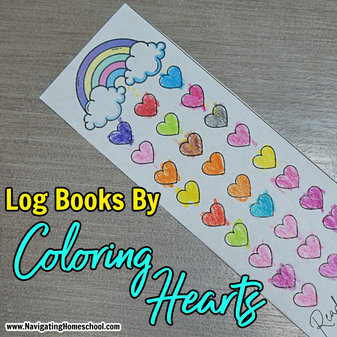Reading Log Bookmarks Printable for Kids Rainbow/spring Themed - Etsy