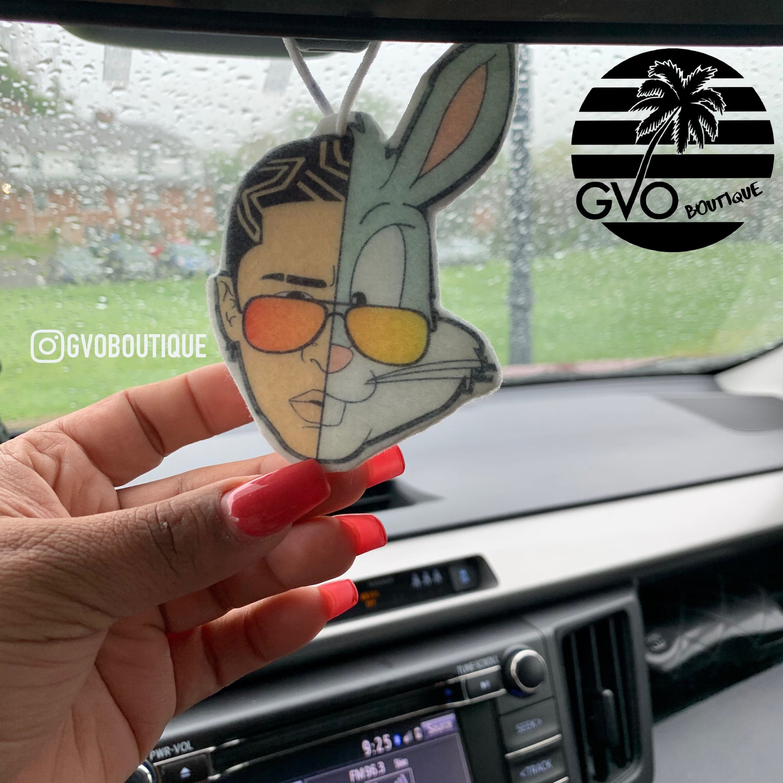 Bad Bunny Car Air Fresheners Ambientador De Carro Bad Etsy