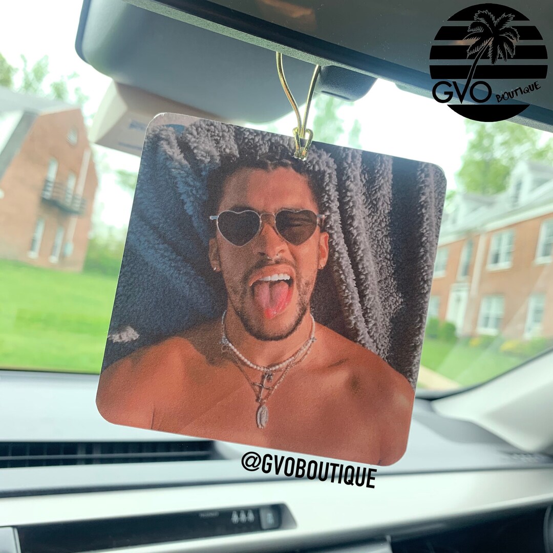Bad Bunny Car Air Fresheners Ambientador De Carro Bad Etsy