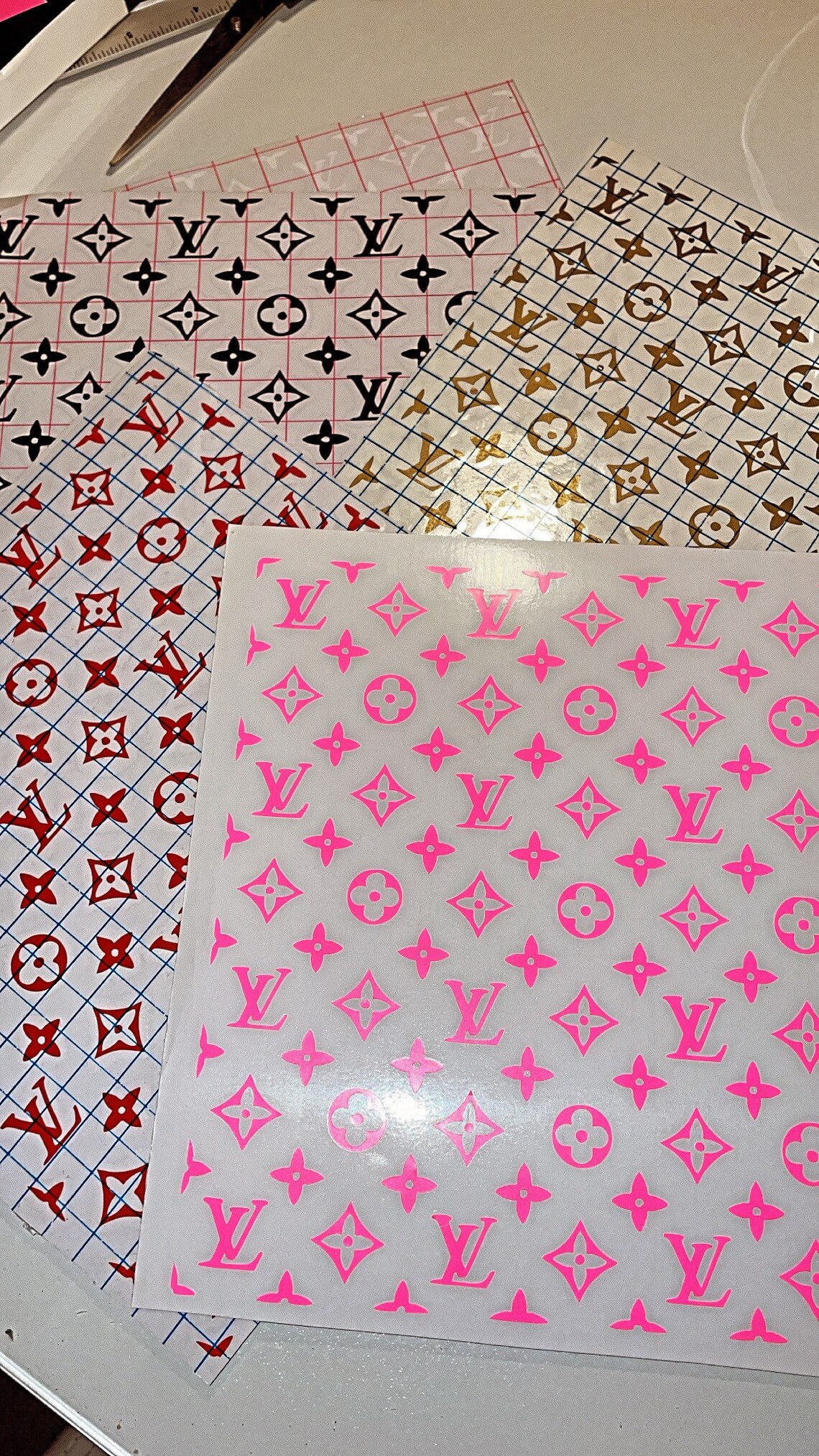 Plate Louis Vuitton vinyl stickers Etsy