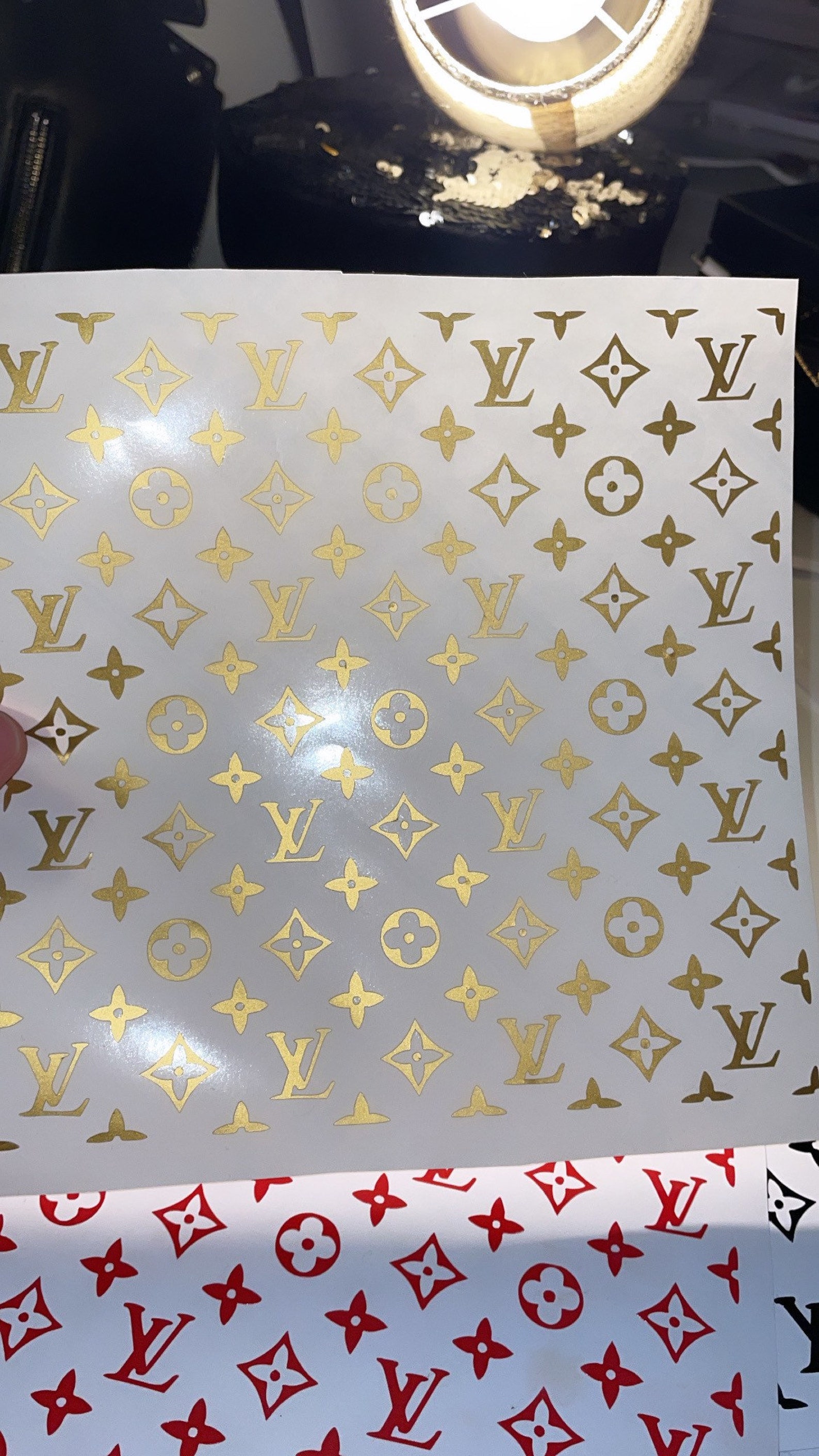 Plate Louis Vuitton vinyl stickers Etsy