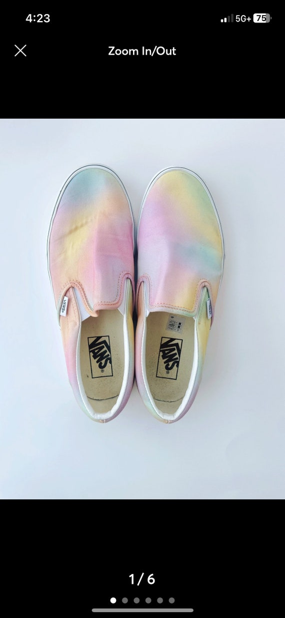 Vans Classic Slip On Rainbow Tye Dye Shoes Women’s