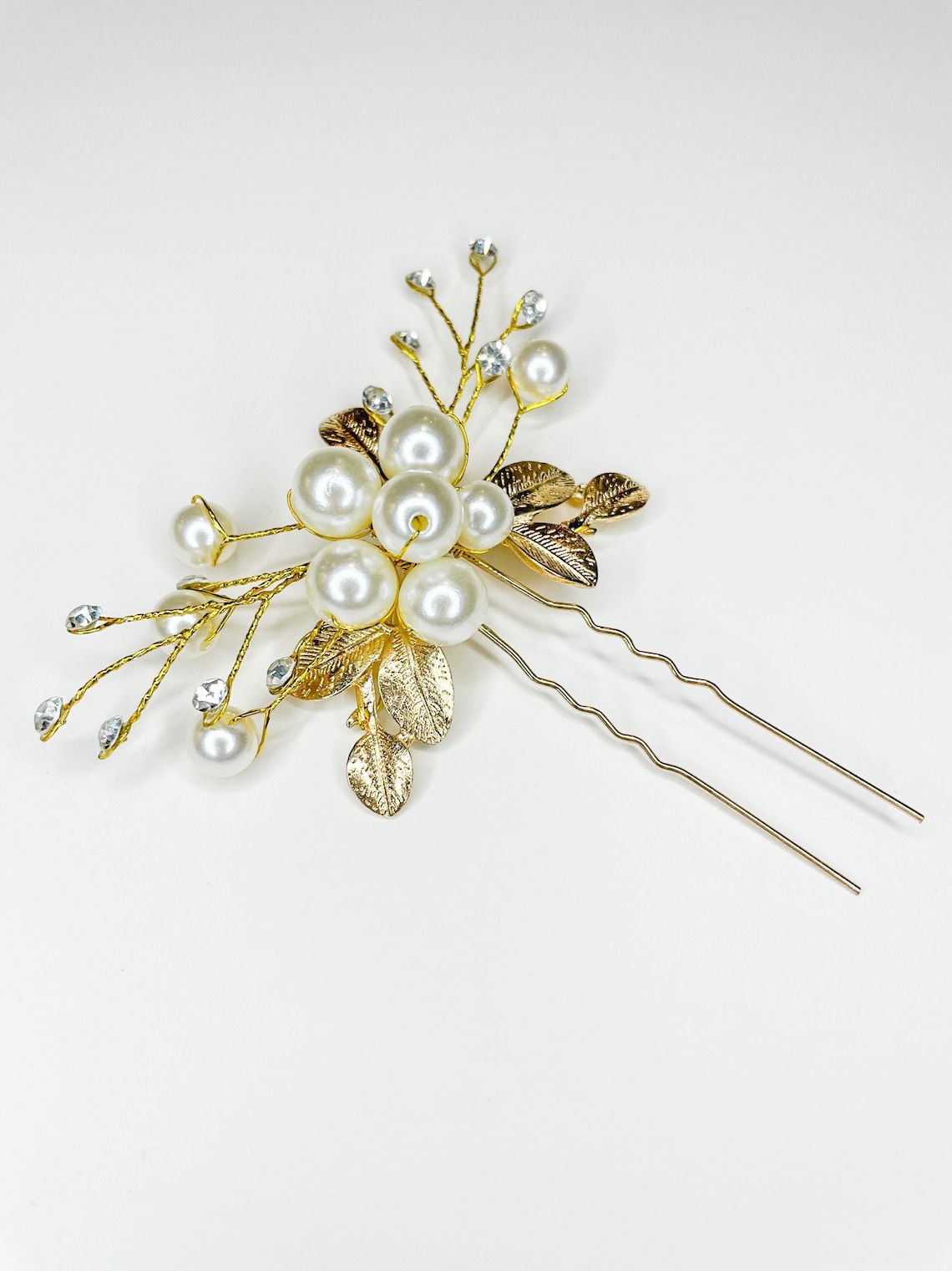 Bridal hair pin gold hair pin gold bridal hair accessories Etsy