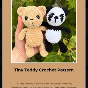 Low Sew Tiny Teddy Crochet Pattern