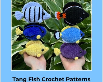 Patrón de pez tang de crochet sin costura 6 en 1