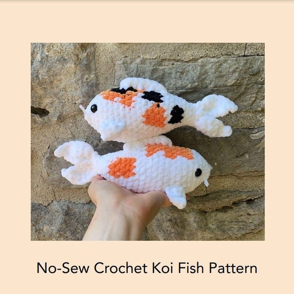 Modèle de poisson Koi au crochet sans couture