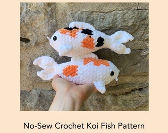 Modèle de poisson Koi au crochet sans couture