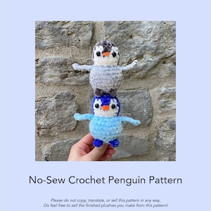 Mini penguin no-sew crochet pattern