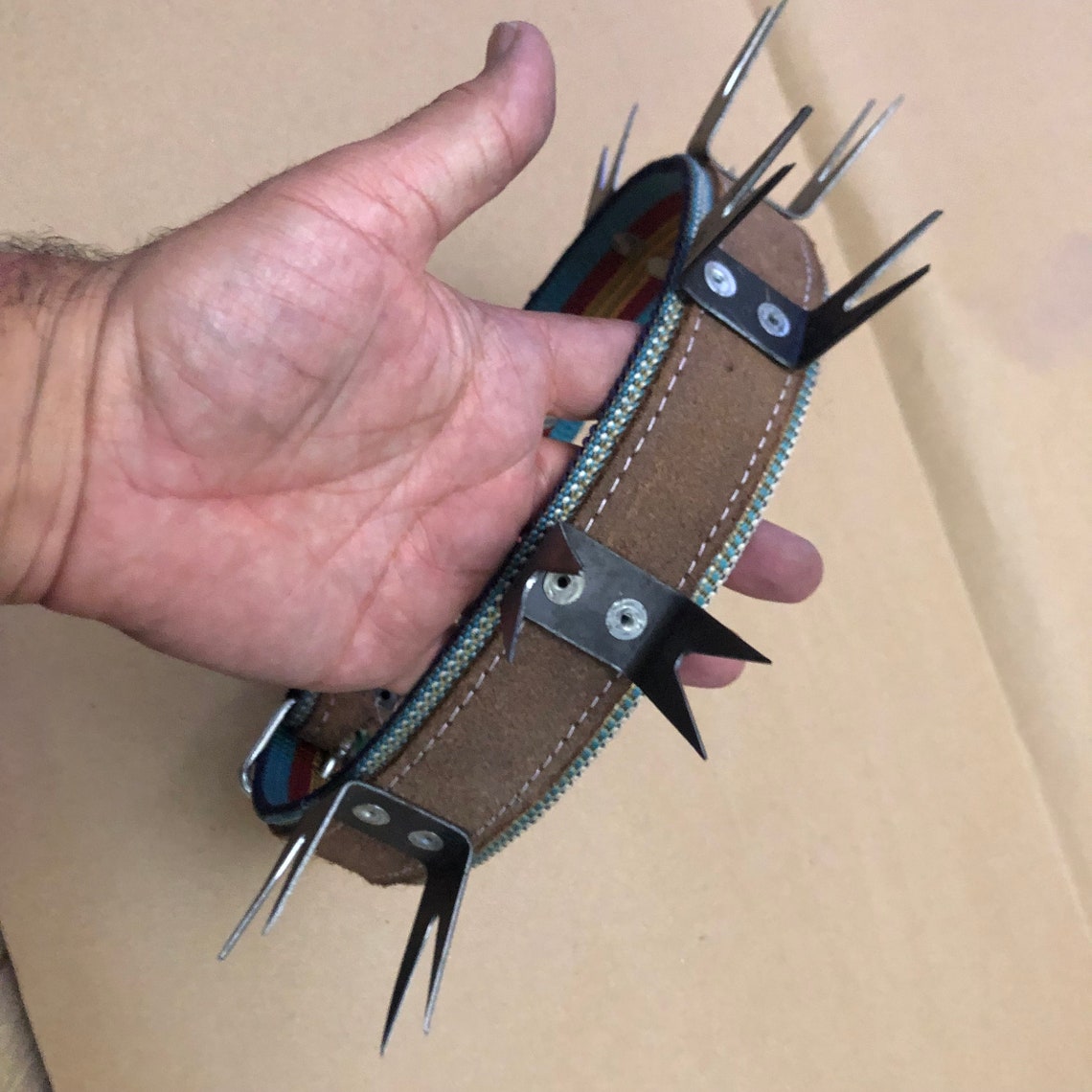 Turkish Kangal Dog Collar Agains Wolf Attack Iron Spiked Hand Etsy Canada