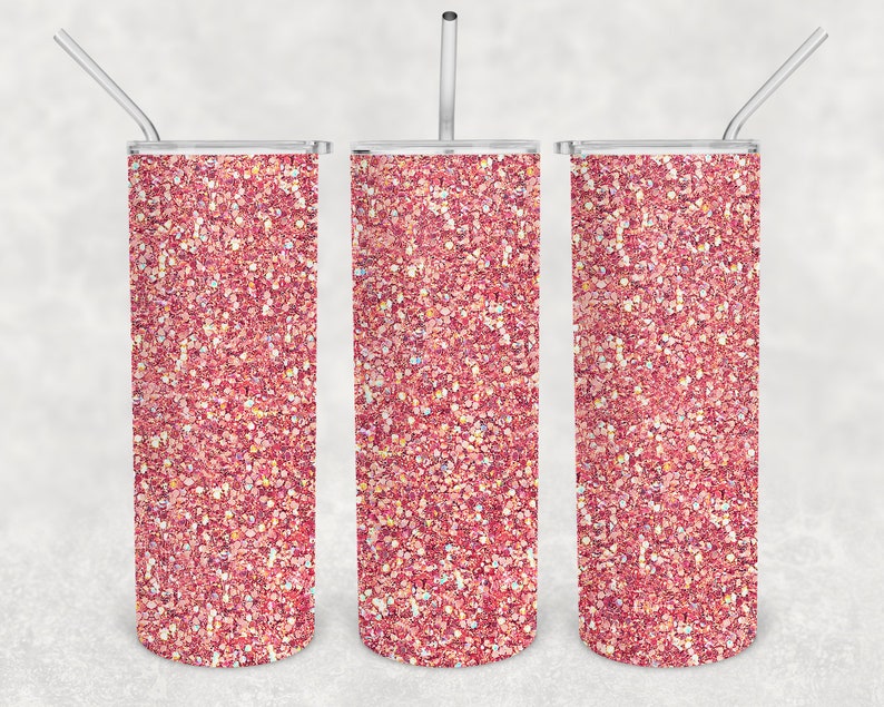 Bokeh Blast Glitter 20oz Skinny Tumbler Design for Sublimation
