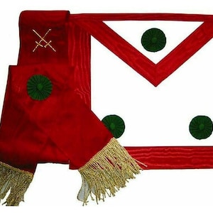 MASONIC KNIGHT MASON Regalia Apron & Sash Bundle Hand Work new