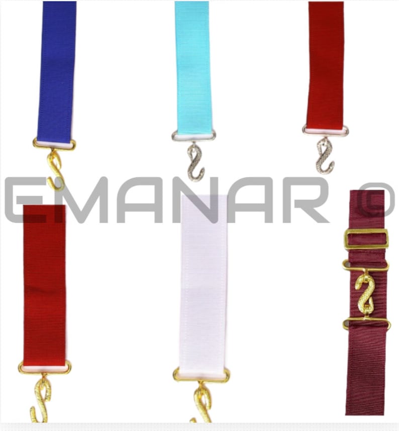 9517 Masonic Apron Belt Extender Multi Color Quality Polyester With Metal Apron Belt Extender – The Craftsman main image 4