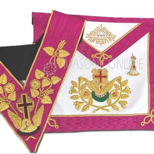 Masonic Regalia ROSE CROIX 18TH DEGREE Collar apron and Jewel