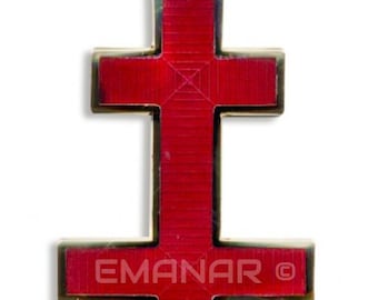 Joya para collar con cruz patriarcal de los Caballeros Templarios *NUEVA*