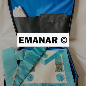 Master Mason Schürze Lammfell Masonic Baumwollhandschuhe und Umhängetasche BRANDNEU