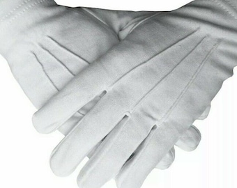 Masonic Regalia 100% Cotton White Gloves