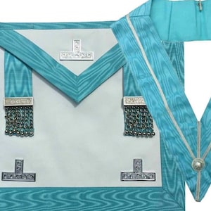 Masonic Regalia Worshipful mason WM Apron Leather past master Collar *TOP TIER*