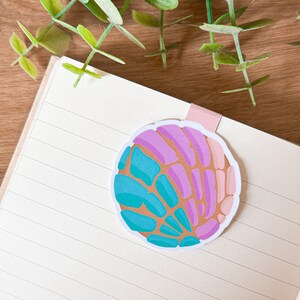 Pan Dulce Concha Magnetic Bookmark - Glossy/Holographic | Bookish Bookmark | Bibliophile Gift | Bookish Accessories | Bookish Gifts