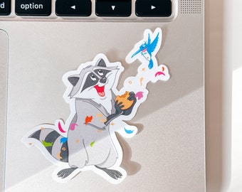 Meeko and Flit Vinyl Sticker – Matte/Glossy Sticker for Kindle, iPad, Tumbler, Phone Cases, Laptop, and Skateboard