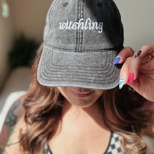 Officially Licensed Witchling Vintage Embroidered Hat | TOG, Manon Blackbeak, The Thirteen, Throne of Glass, Sarah J Maas