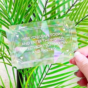 House of Mouse Entrance Sign Suncatcher Sticker | Suncatcher Window Sticker, Prismatic Rainbow Sticker, Window Car Decal, Waterproof