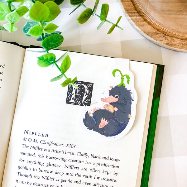 Niffler Magnetic Bookmark - Glossy/Holographic | Bookish Bookmark | Bibliophile Gift | Bookish Accessories | Bookish Gifts