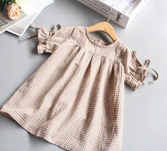 Baby frock deals check design