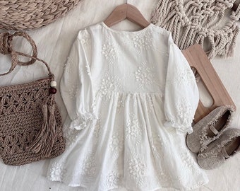 Pretty white embroidered dress