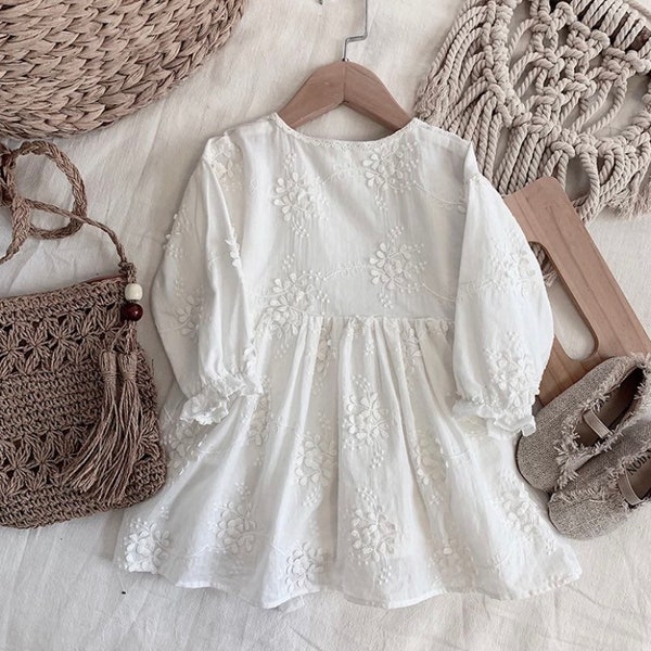 Pretty white embroidered dress