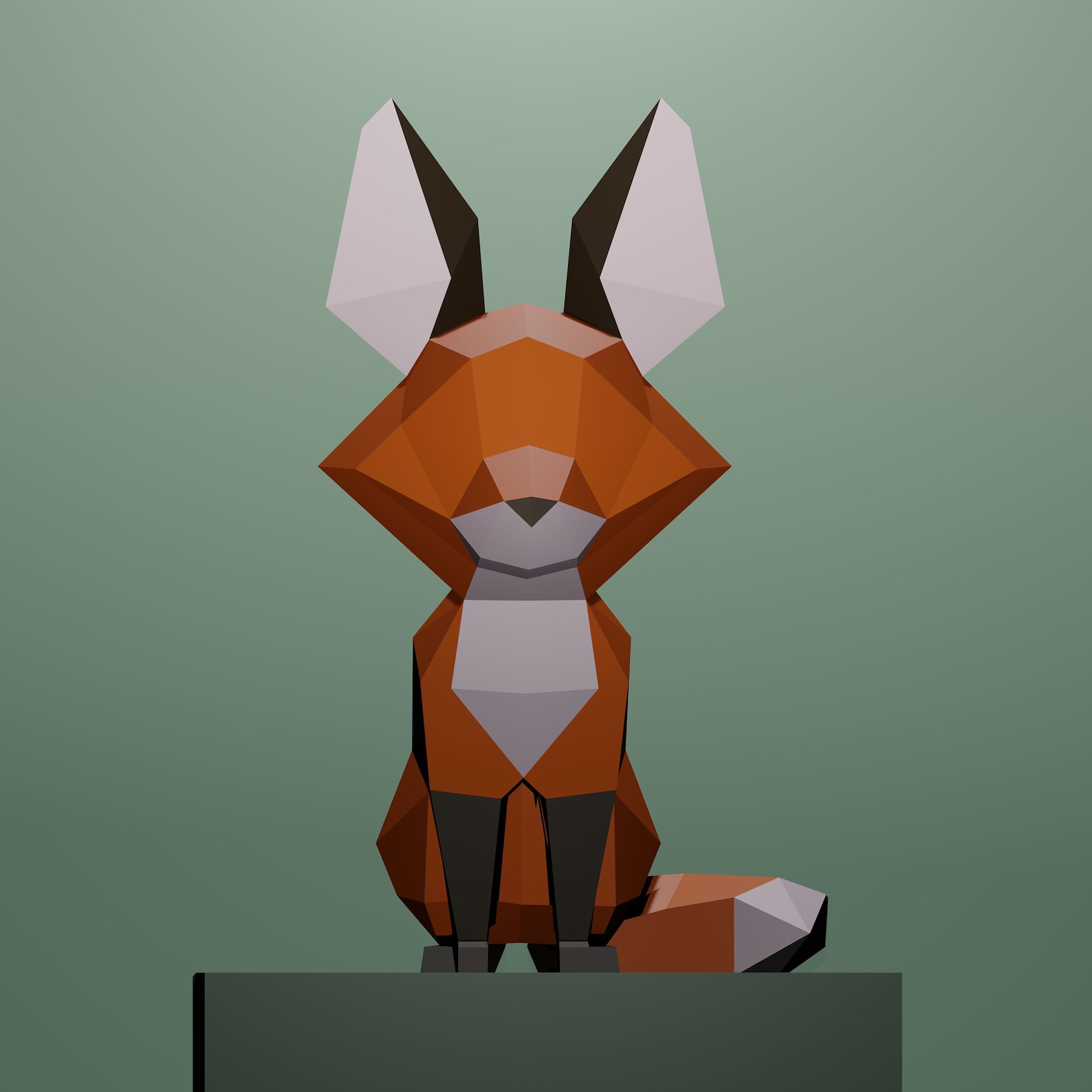 Papercraft Fox Cute Fox Digital Patterns Low Poly - Etsy