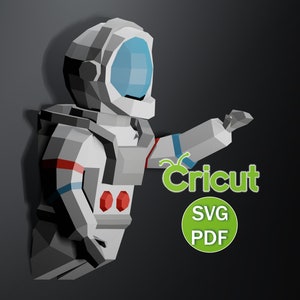 Paper Craft Astronaut, SVG PDF, Spaceman 3D Papier Model, Paper Craft Kosmonaut, Wall Decor, Digitale Sjablonen, Pepakura Patroon, Gift