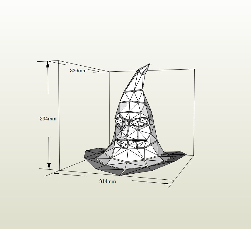Papercraft Sorting Hat DIY Template Papercraft Garry Potter Etsy