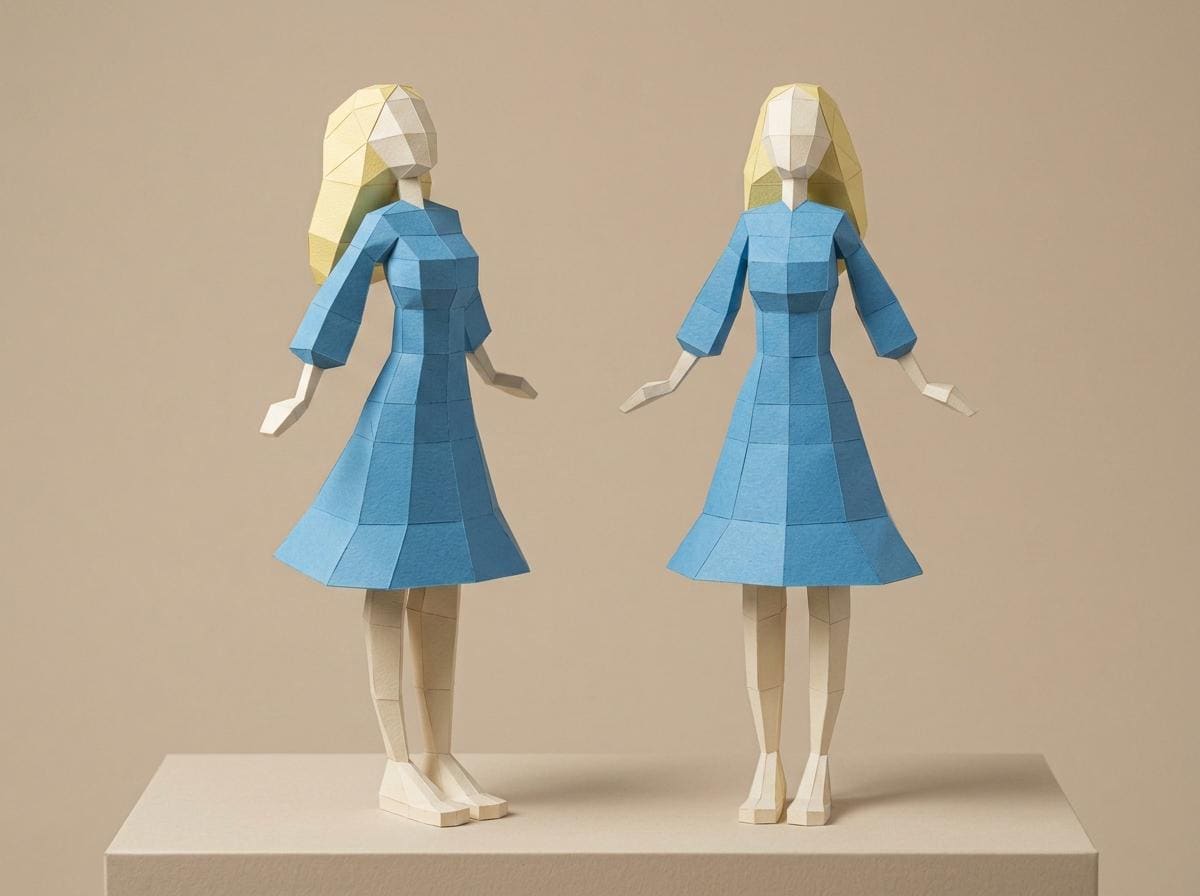 3D Paper Girl Sculpture, Low Poly Dancer DIY Decor (PDF/SVG) - Etsy