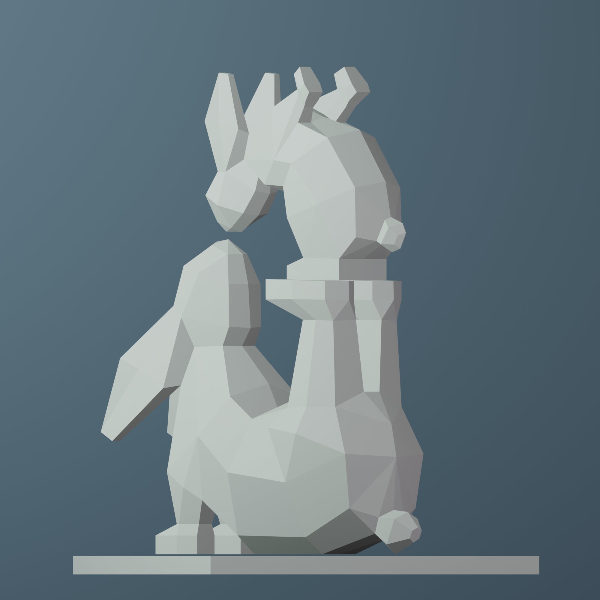 Papercraft Rabbit, SVG, PDF. Paper Craft Rabbit Model
