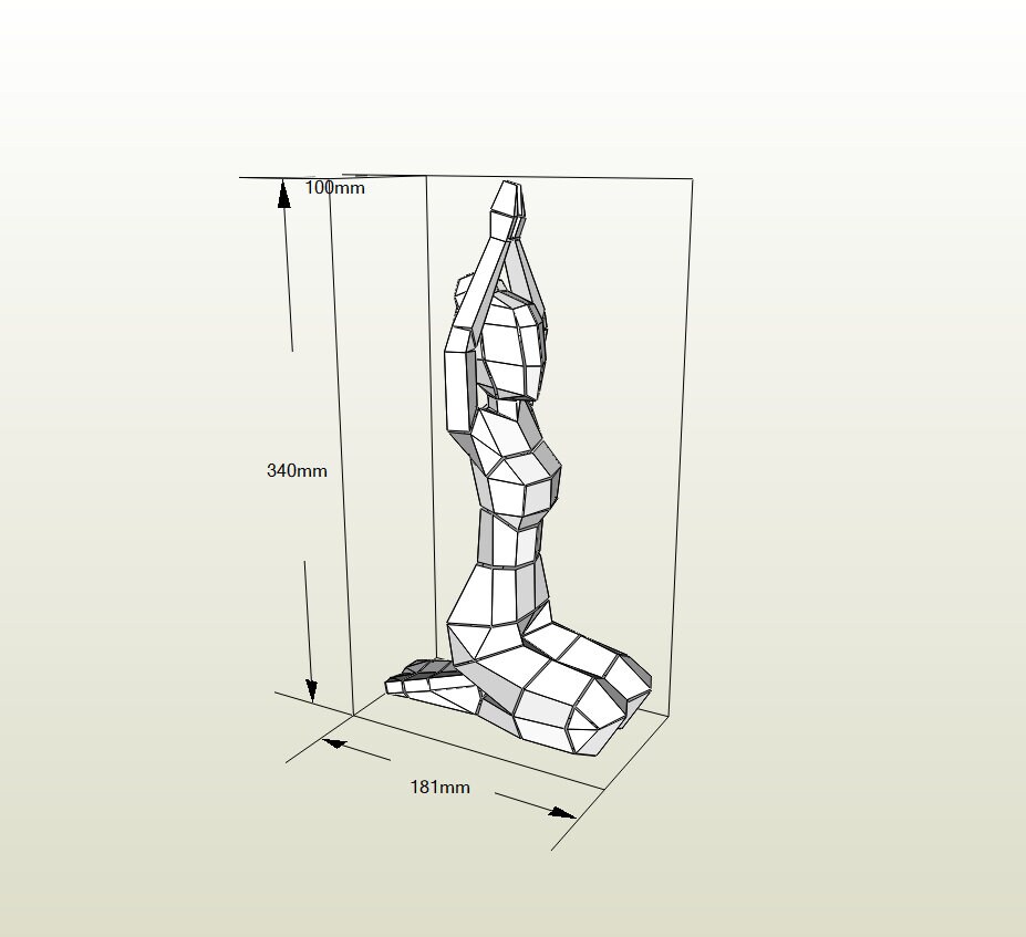 Yogi Papercraft 3D Decor Sculpture SVG PDF Low Poly Yogi - Etsy