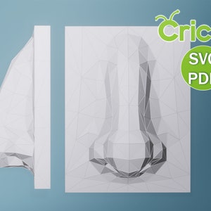 Papercraft Neus, Svg, Pdf Cricut Paper Craft Davids Neus, Neus Pdf Template, 3D Neus Muur sculptuur, MICHELANGELO'S DAVID NEUS, Origami Neus