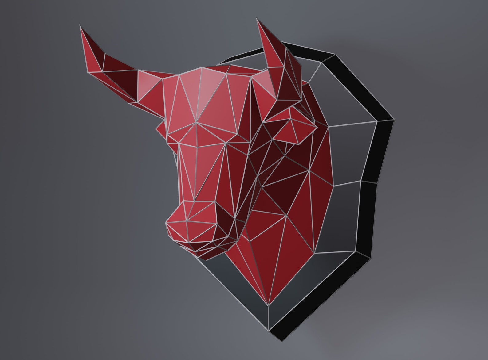 Papercraft Bull, SVG, PDF. Paper Craft Bull Angry Model, Bull PDF ...