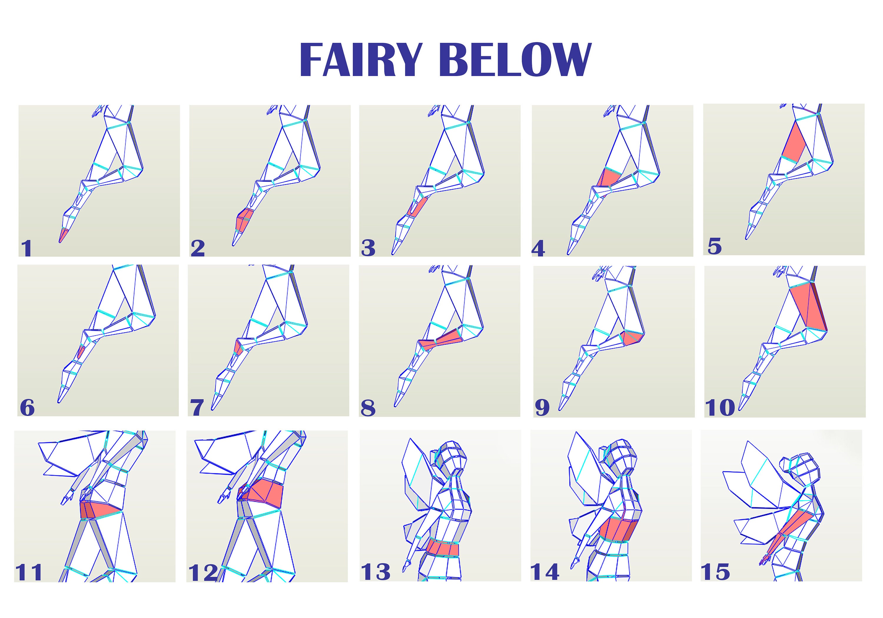 Paper Female Tutorial Papercraft Fairies Women Model, SVG, PDF, Papercraft Women, Papercraft ...